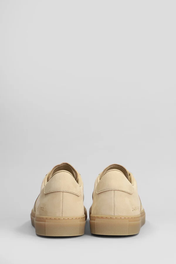 Tennis Trainer Sneakers In Beige Leather - Image 4