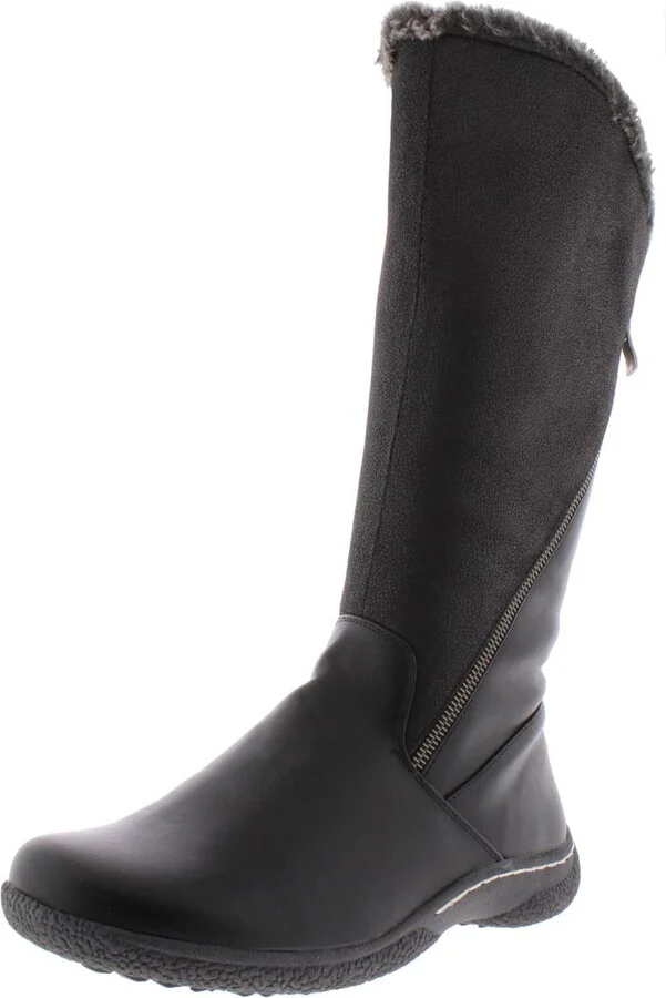 Teo Womens Faux Leather Knee-High Boots