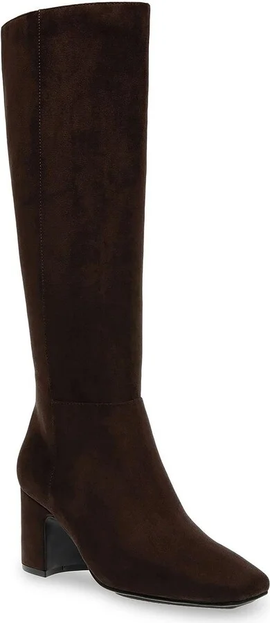 Teodoro Womens Faux Leather Square Toe Knee-High Boots