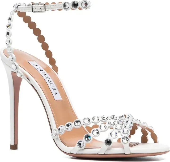 Tequila crystal-embellished 115mm sandals - Image 2