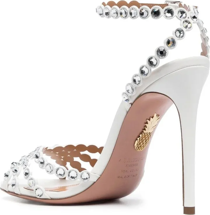 Tequila crystal-embellished 115mm sandals - Image 3
