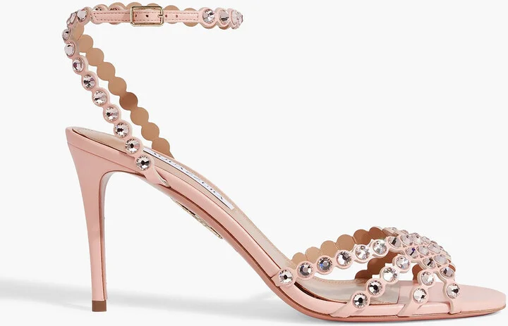 Tequila crystal-embellished leather sandals