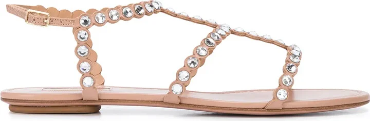 Tequila crystal-embellished sandals