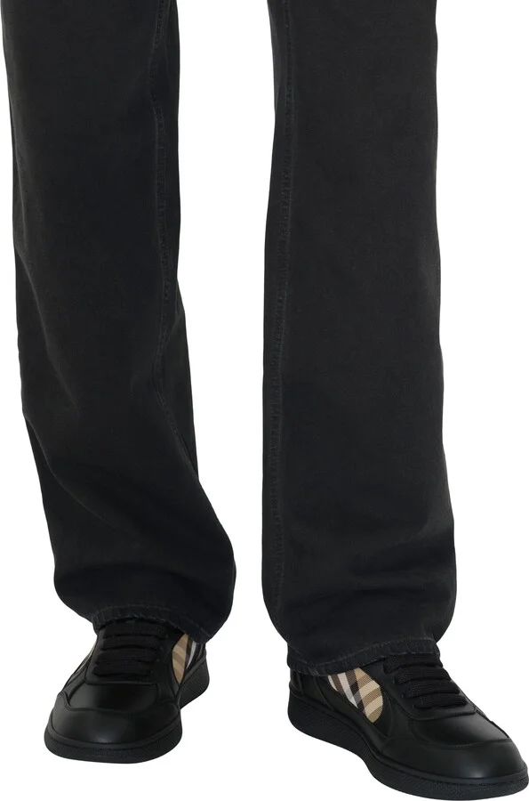 Terrace Check Leather & Canvas Sneaker - Image 7