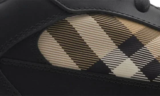 Terrace Check Leather & Canvas Sneaker - Image 8