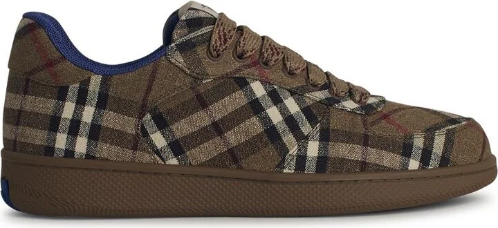 'terrace' Green Polyester Blend Sneakers