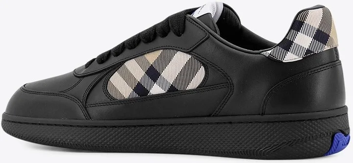 Terrace Leather and Check Sneakers - Image 2