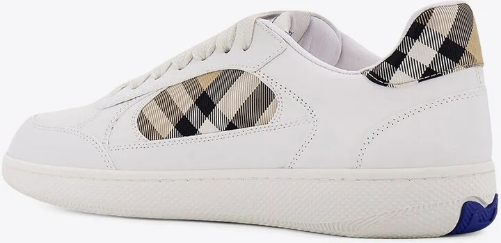 Terrace Leather and Check Sneakers - Image 2