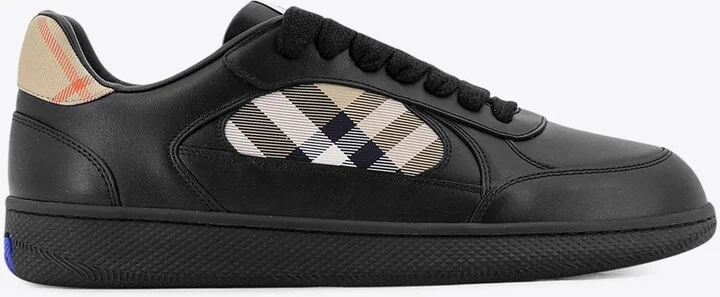 Terrace Leather and Check Sneakers