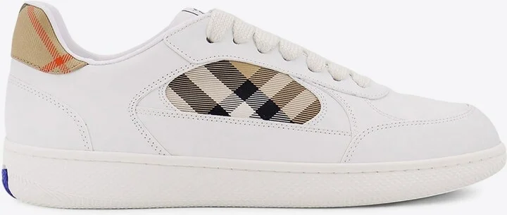 Terrace Leather and Check Sneakers