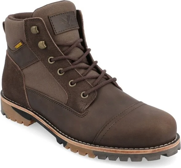 Territory Brute Water Resistant Cap Toe Lace-up Ankle Boot, Brown