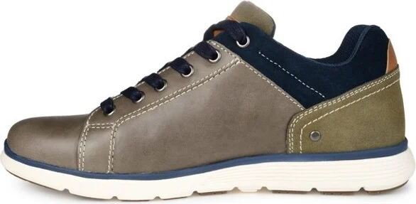 Territory Flint Casual Leather Sneaker Grey - Image 3