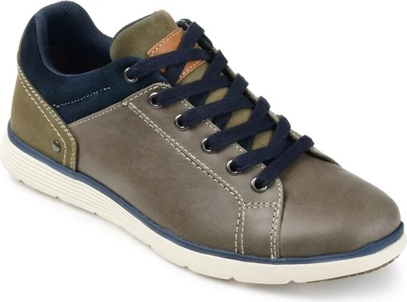 Territory Flint Casual Leather Sneaker Grey