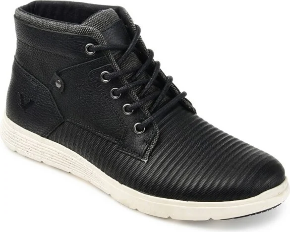 Territory Magnus Casual Leather Sneaker Boot Black