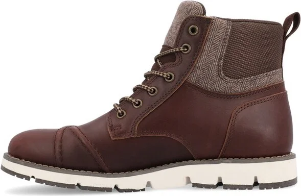 Territory Medium and Wide Width Mens Raider Lace-up Cap Toe Ankle Boot, Brown 8.5W - Image 2