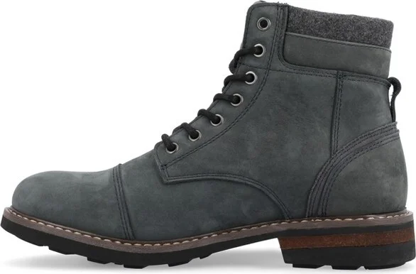 Territory Medium and Wide Width Mens Yukon Lace-up Cap Toe Ankle Boot, Navy - Image 2