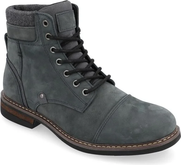 Territory Medium and Wide Width Mens Yukon Lace-up Cap Toe Ankle Boot, Navy