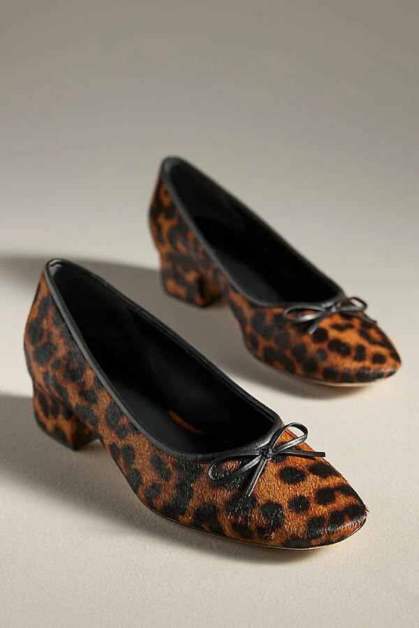 Terry Ball Leopard Ballet Pumps - Image 2