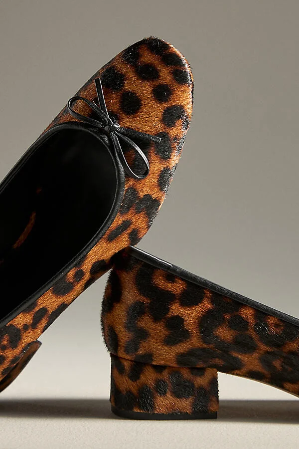 Terry Ball Leopard Ballet Pumps - Image 3