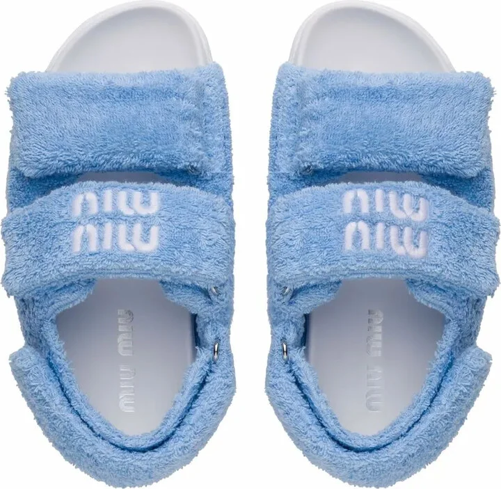 Terry Cloth Touch-Strap Sandals - Image 4