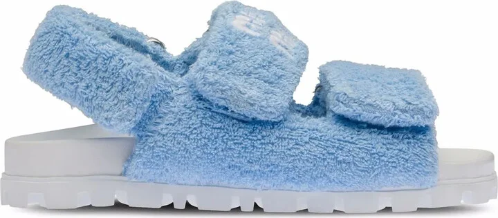 Terry Cloth Touch-Strap Sandals