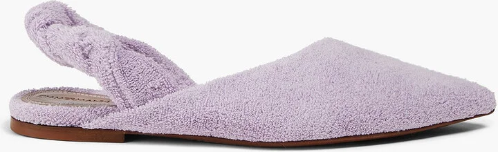 Terry slingback point-toe flats