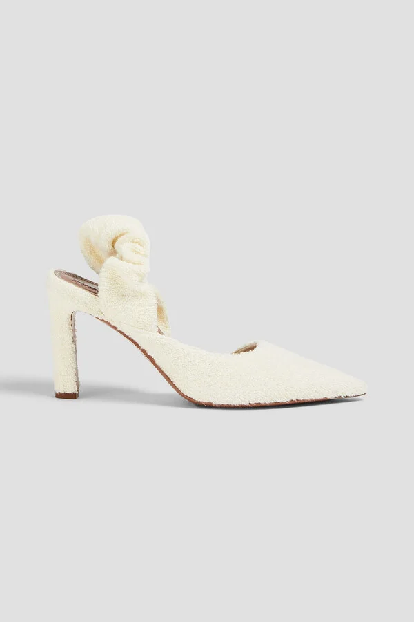 Terry slingback pumps
