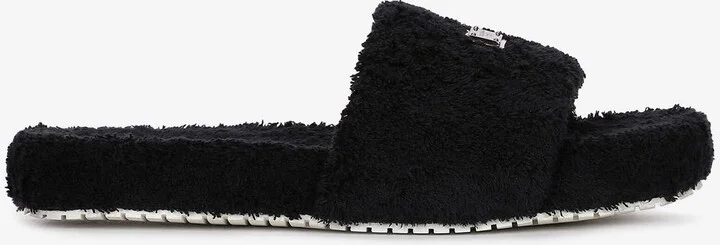 Terrycloth Slides with Logo Plate