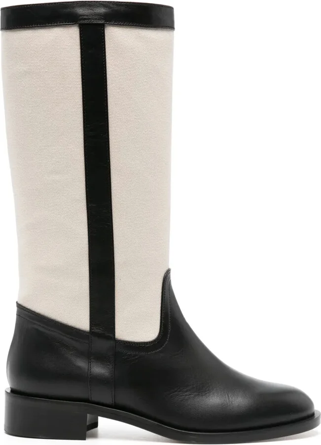 Tess panelled canvas boots