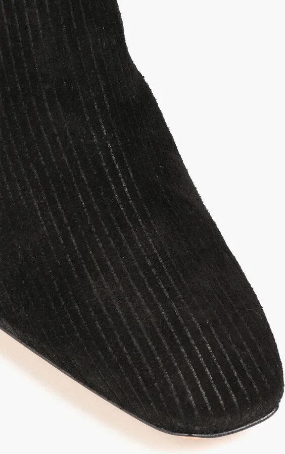 Tess ribbed suede knee boots - Image 4