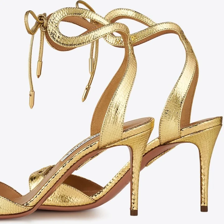 Tessa 85 Metallic Leather Sandals - Image 3