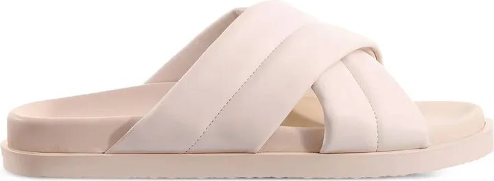Tessa cross-strap slide sandals