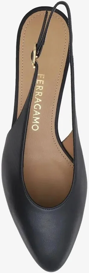 Tessie 40 Spherical Heel Leather Slingback Pumps - Image 2