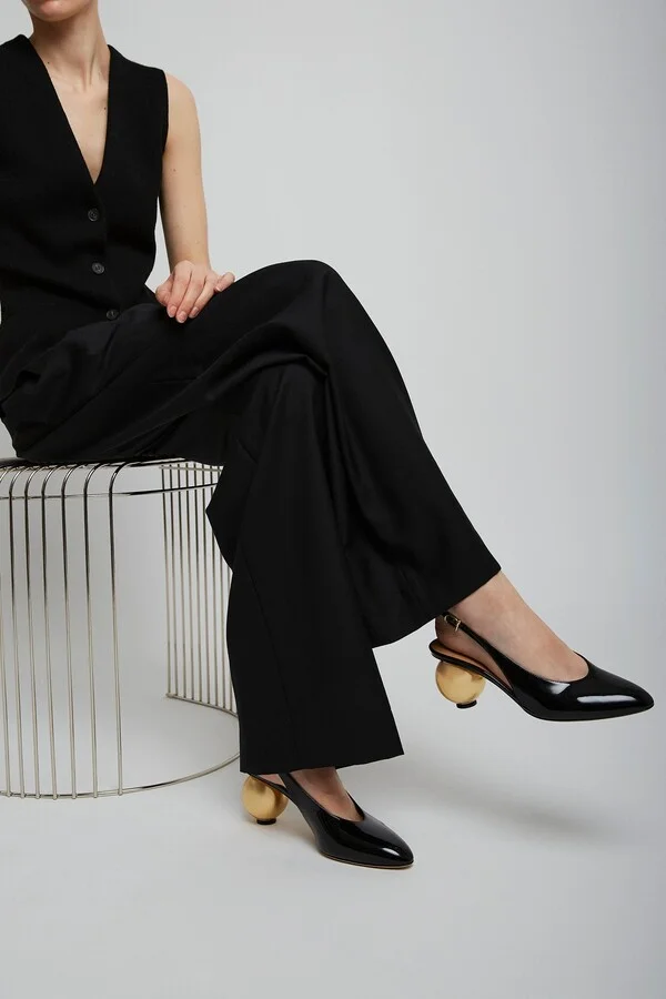 Tessie 70 black sling pumps - Image 2