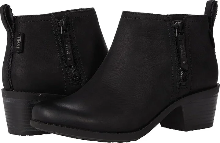Teva ANAYA BOOTIE RR Women's Shoes Black : 6 B - Medium, Leather