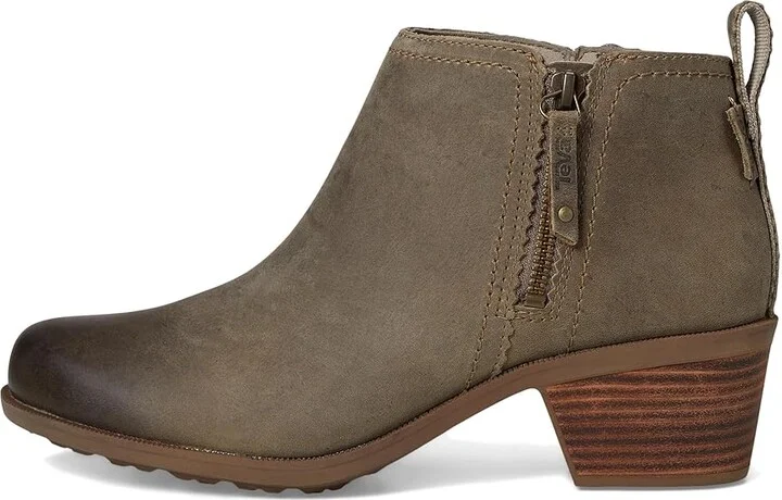 Teva ANAYA BOOTIE RR Women's Shoes Desert Taupe : 7 B - Medium, Leather - Image 6