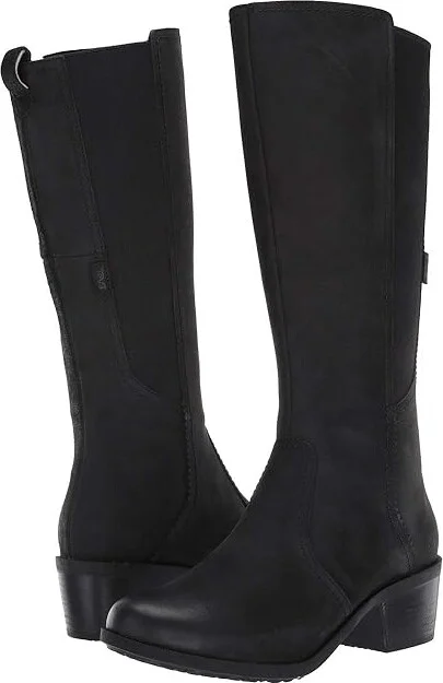 Teva Anaya Tall WP Women's Shoes Black : 7.5 B - Medium, Leather