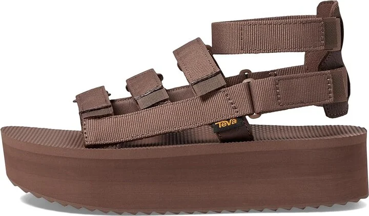 Teva Flatform Mevia Women's Shoes Acorn : 11 B - Medium, Textile/Leather - Image 5