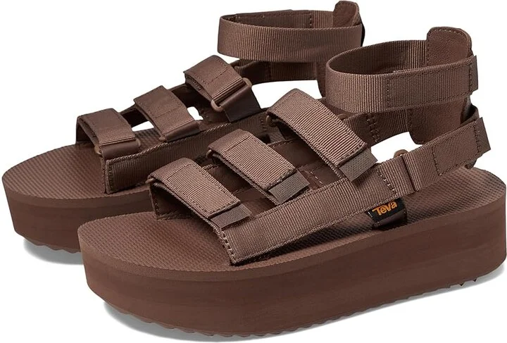 Teva Flatform Mevia Women's Shoes Acorn : 11 B - Medium, Textile/Leather