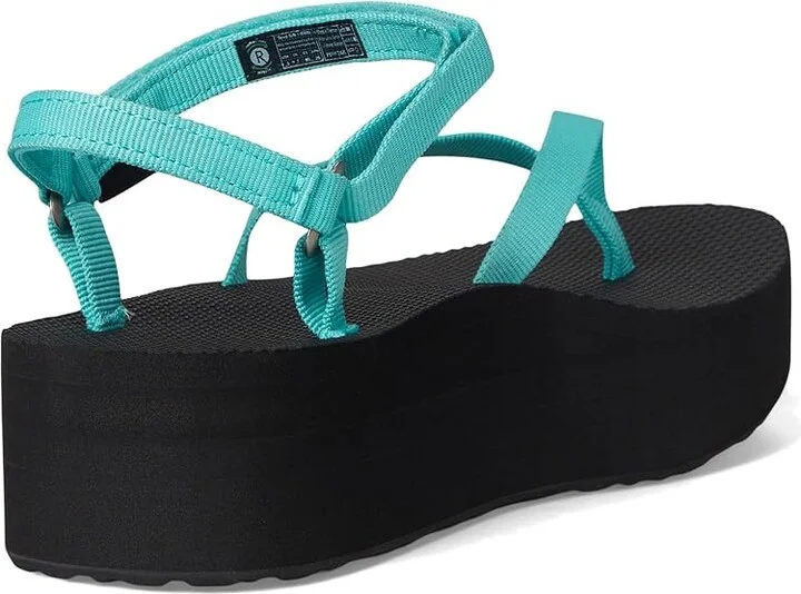 Teva Flatform Sandal Slim Women's Sandals Bright Teal/Black : 7 B - Medium - Image 4