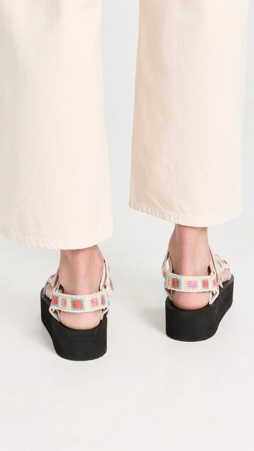 Teva Flatform Universal Crochet Sandals - Image 2