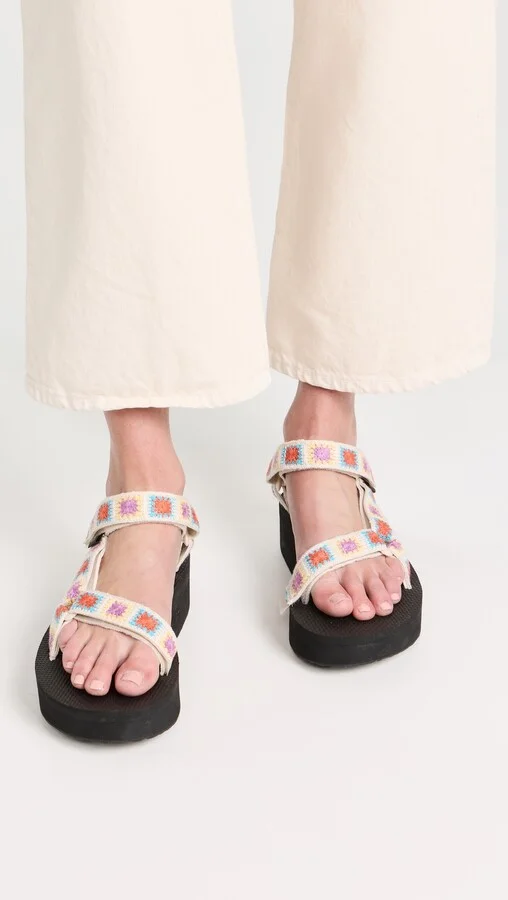 Teva Flatform Universal Crochet Sandals - Image 5