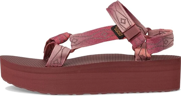 Teva Flatform Universal Sunscape Women's Sandals Waterless Scarlet : 10 B - Medium - Image 6