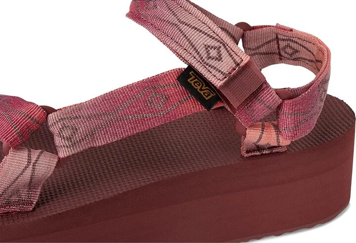 Teva Flatform Universal Sunscape Women's Sandals Waterless Scarlet : 10 B - Medium - Image 7