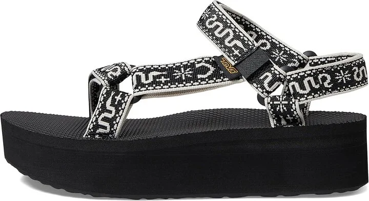 Teva Flatform Women's Sandals Bandana Black/Birch : 7 B - Medium, Synthetic/Textile - Image 5
