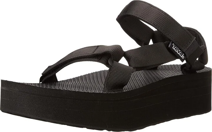 Teva Flatform Women's Sandals Black : 5 B - Medium, Synthetic/Textile - Image 2
