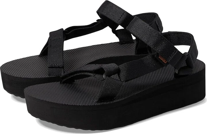 Teva Flatform Women's Sandals Black : 5 B - Medium, Synthetic/Textile
