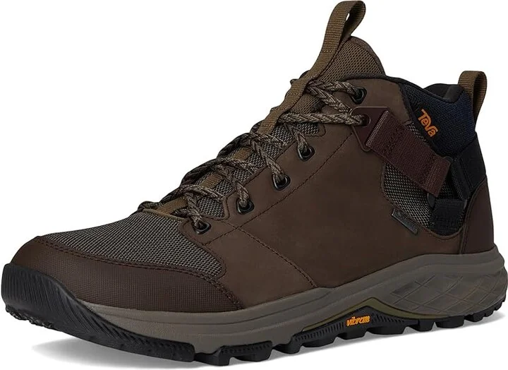 Teva GRANDVIEW GTX Men's Shoes Chocolate Brown/ Dark Olive : 8 D - Medium, Leather - Image 5