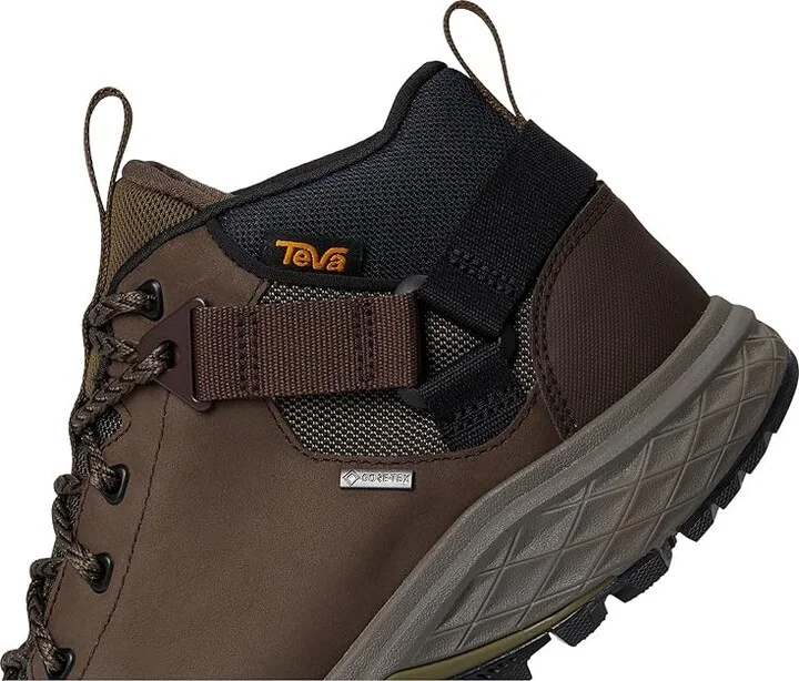 Teva GRANDVIEW GTX Men's Shoes Chocolate Brown/ Dark Olive : 8 D - Medium, Leather - Image 7