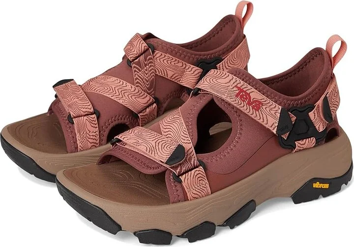 Teva Grandview Max Sandal Women's Sandals Mahogany/Blooming Dahlia : 7.5 B - Medium, Synthetic